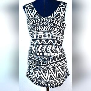 INC International Concepts XL women's Tunic Top WPL-8046  gathered front keyhole